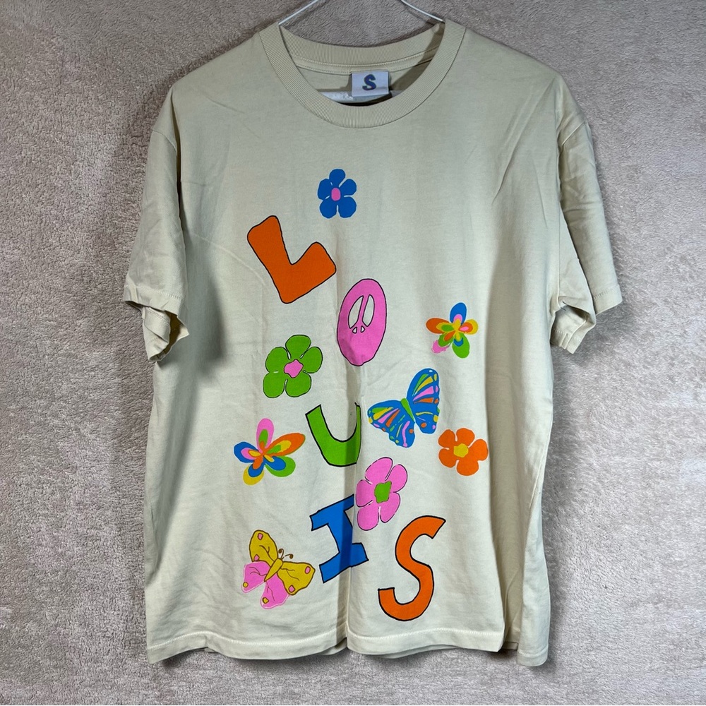 Mega Yacht x Louis Vuitton Floral T Shirt Mens Small Beige Made In USA
